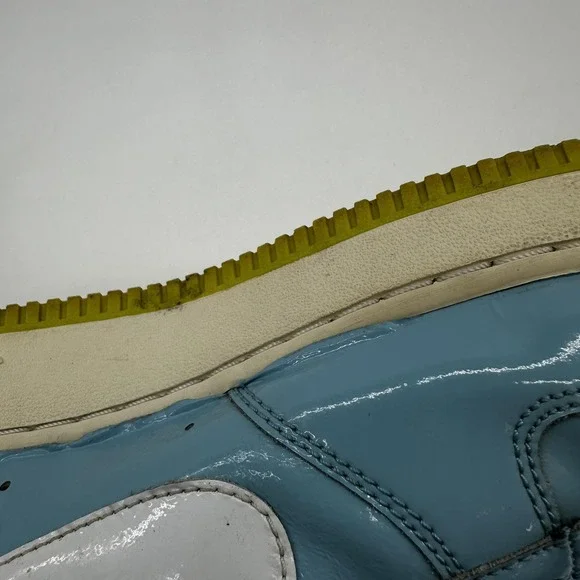 Vintage Nike Air Force 1 Low Pixie Shoes Mens Size 10.5 Blue Lime 312945-412